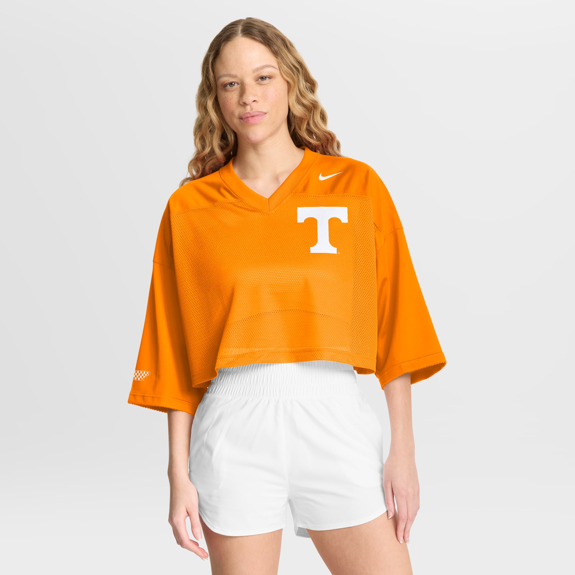 Cropped Tennessee Volunteers Jersey Orange NCAA College Basketball Fan Wear Cropped