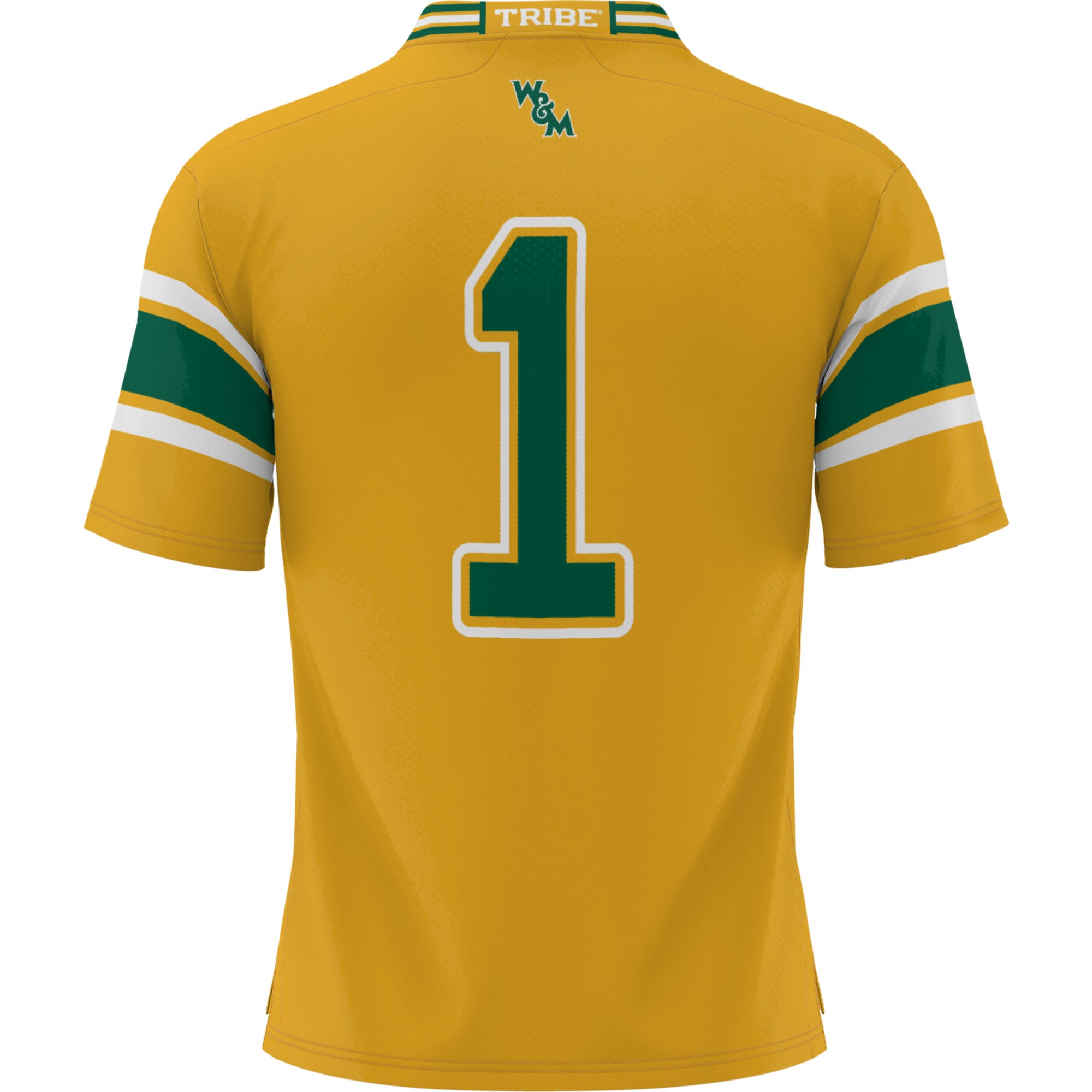 William & Mary Tribe Game Jersey No.1 Gold NCAA College Football Fan Wear