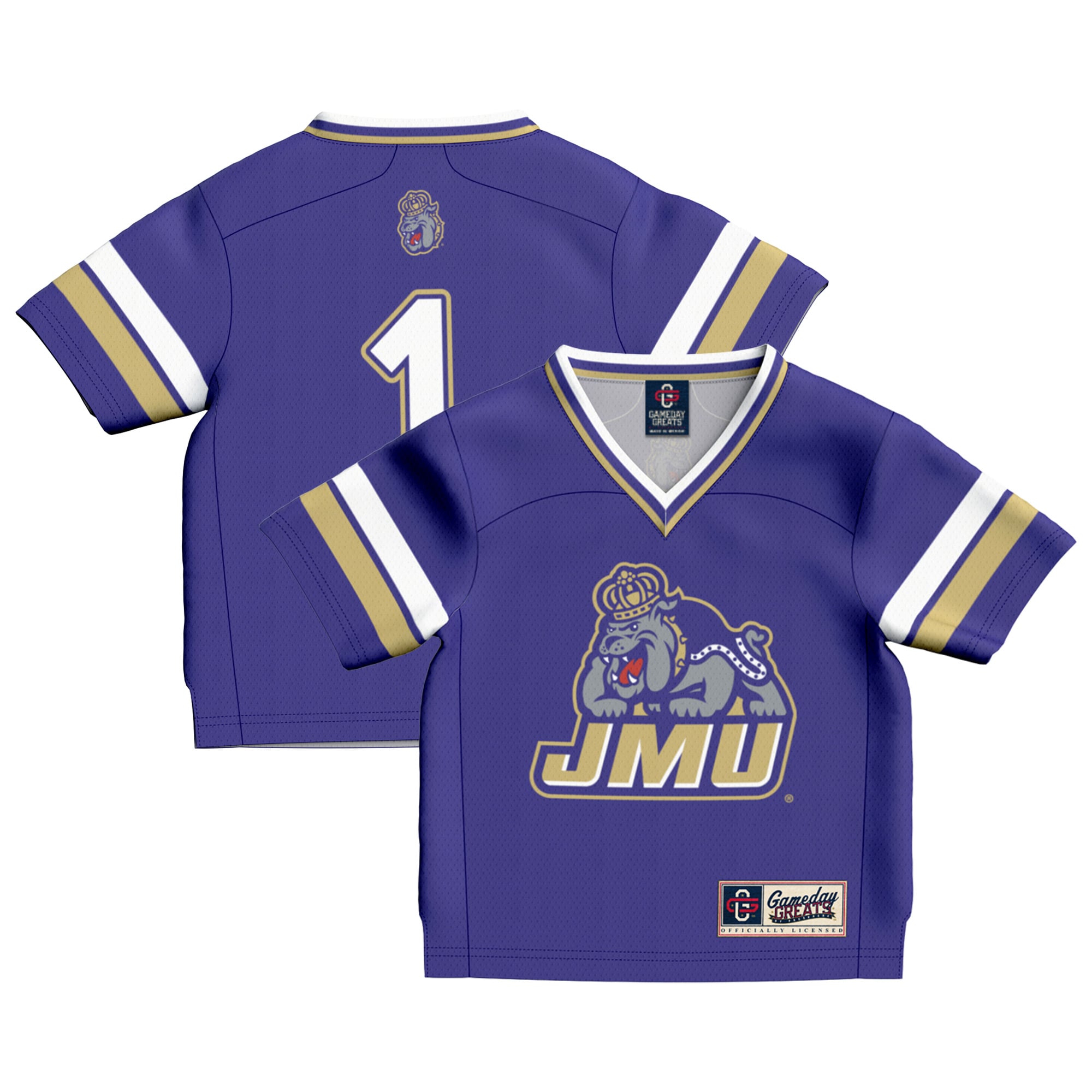 James Madison Dukes Jersey No.1 Purple NCAA College Football Fan Wear