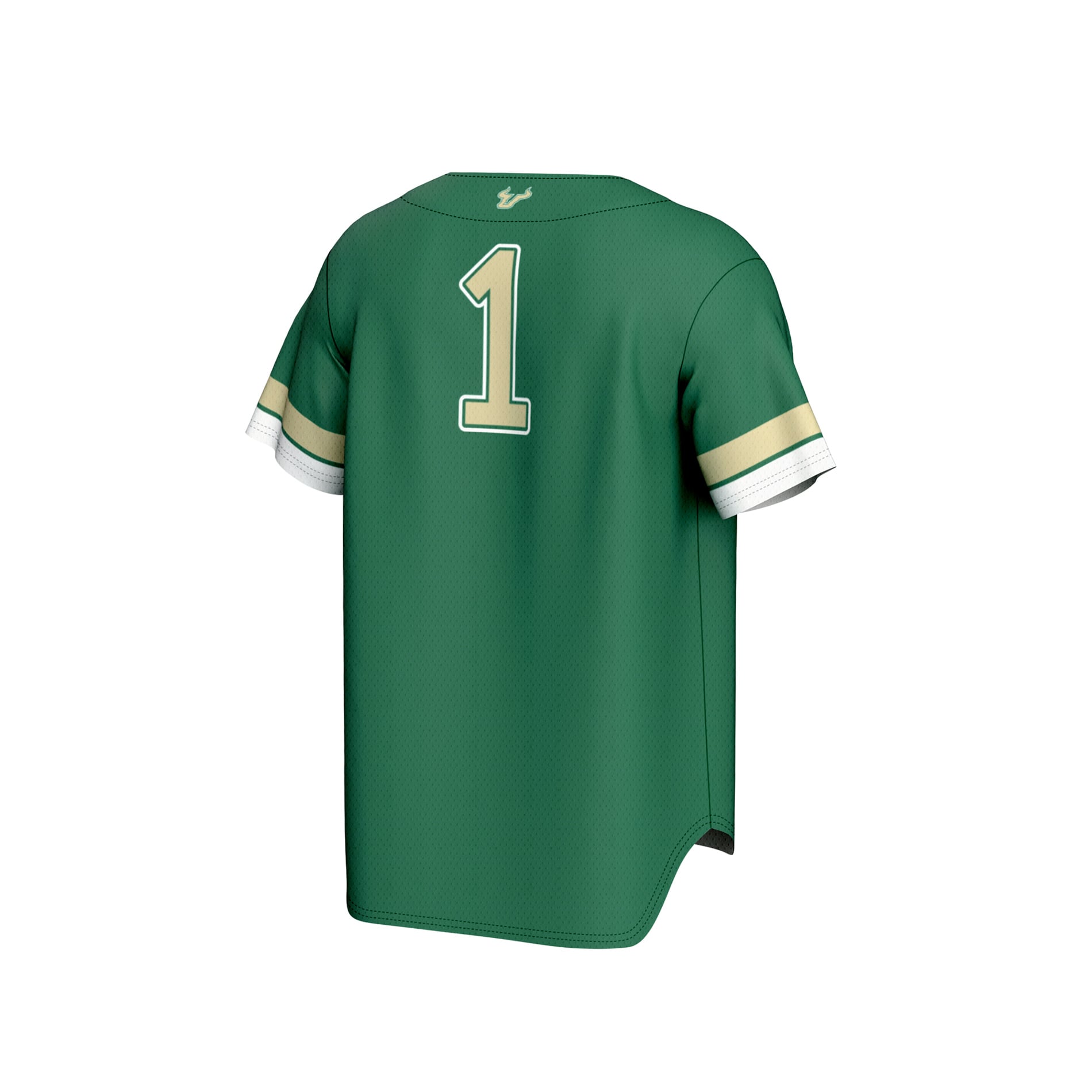 Collegiate Baseball Fashion South Florida Bulls Game Jersey No.1 Green NCAA College Baseball Fan Wear