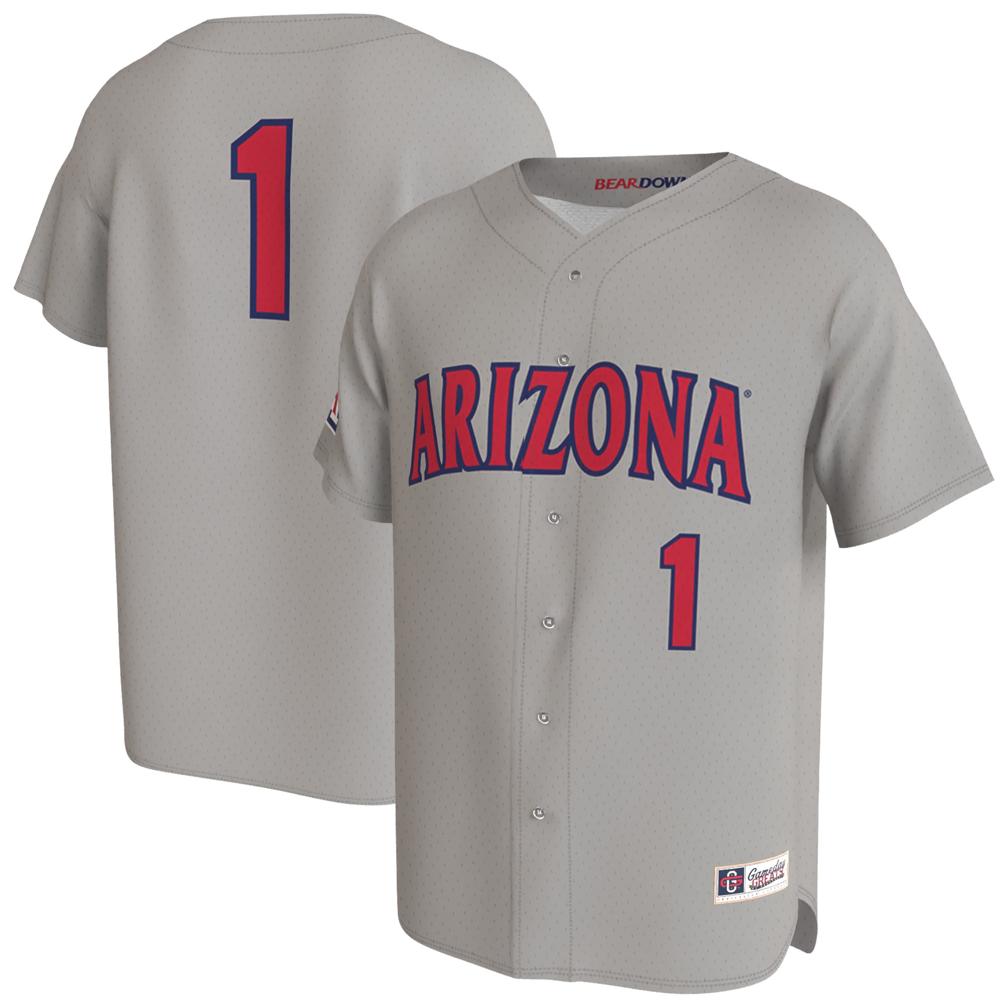 Gray Ultra-Light Modern Arizona Wildcats Jersey Gray NCAA College Baseball Fan Wear