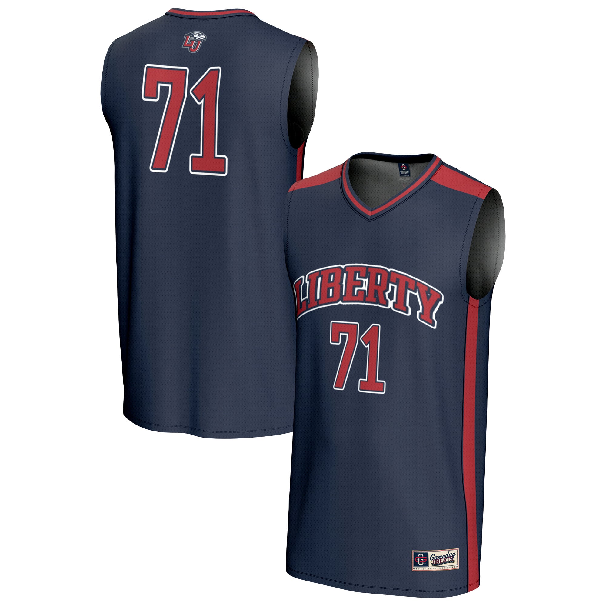 Ultra-Light Basketball Liberty Flames Jersey No.71 Navy NCAA College Basketball Fan Wear