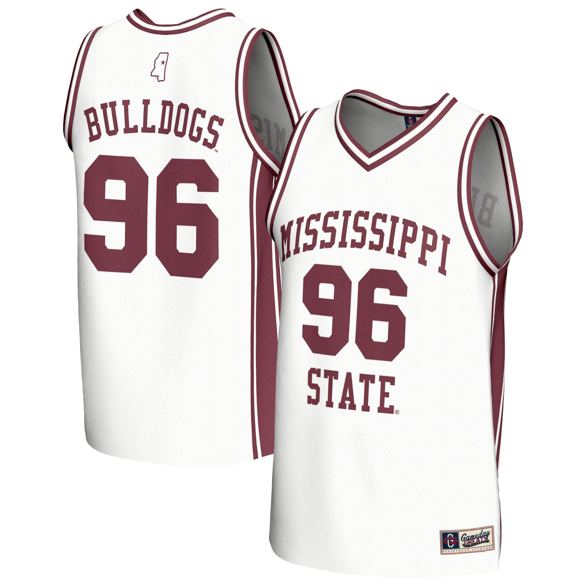 Mississippi State Bulldogs Jersey White NCAA College Basketball Fan Wear