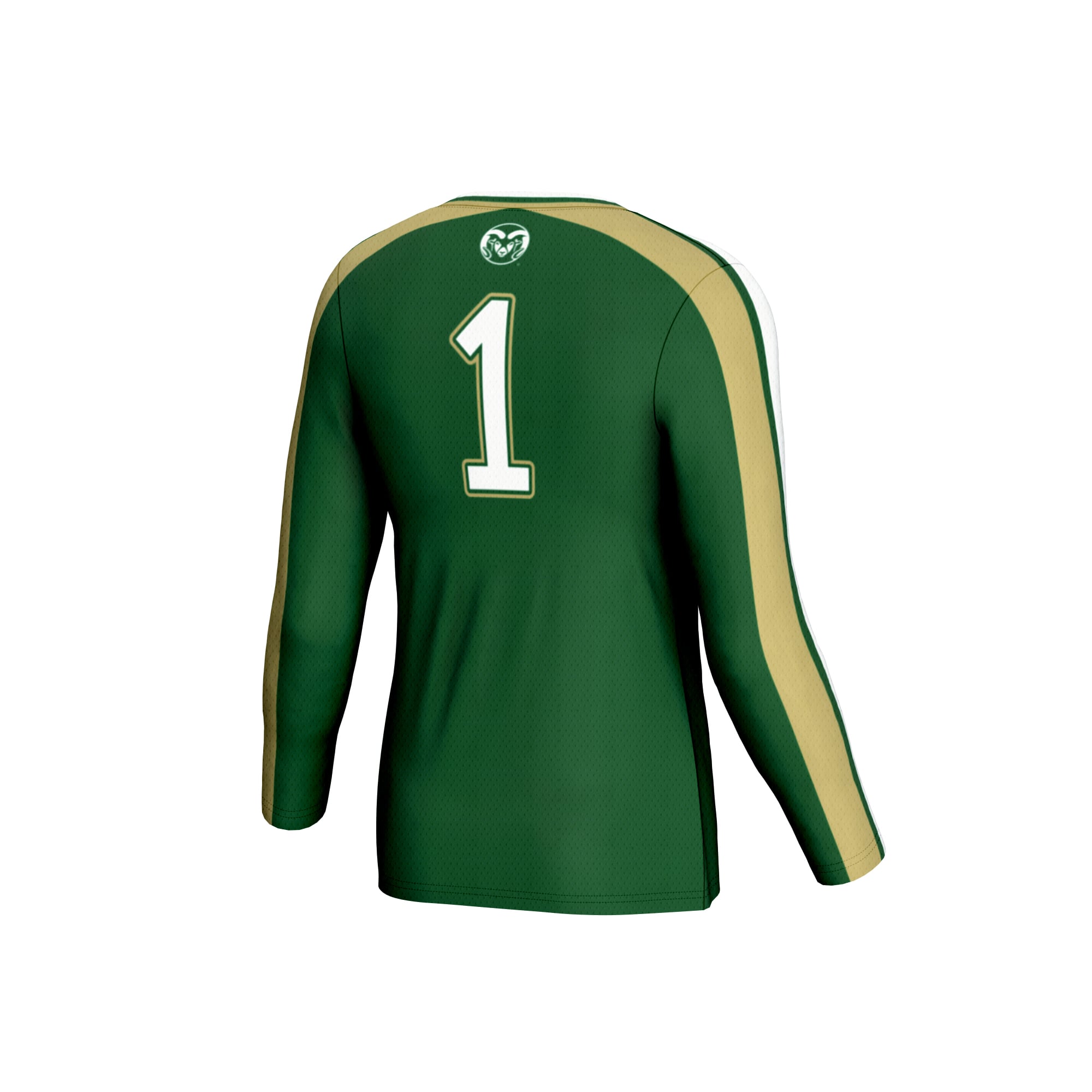 Green Volleyball Fashion Colorado State Rams Game Jersey No.1 Green NCAA College Volleyball Fan Wear Green Volleyball Fashion