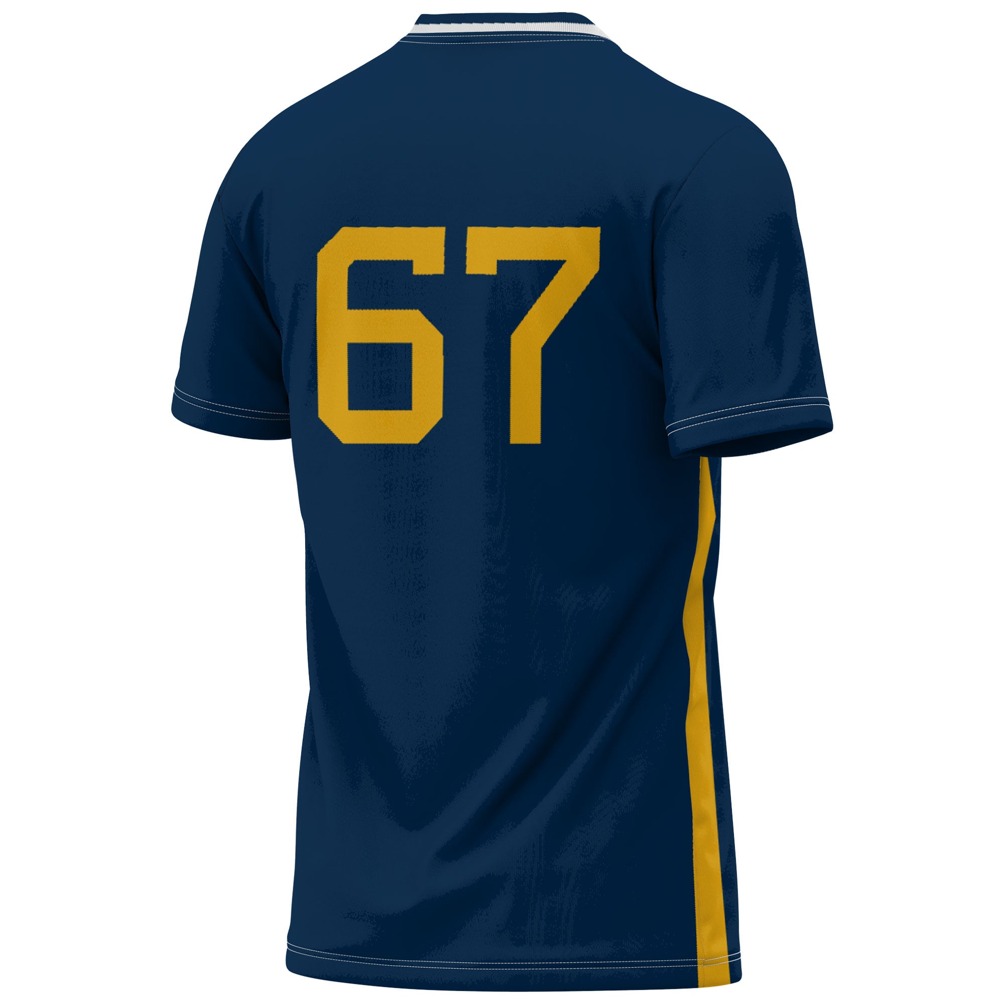 Soccer Fashion West Virginia Mountaineers Game Jersey No.1 Navy NCAA College Soccer Fan Wear