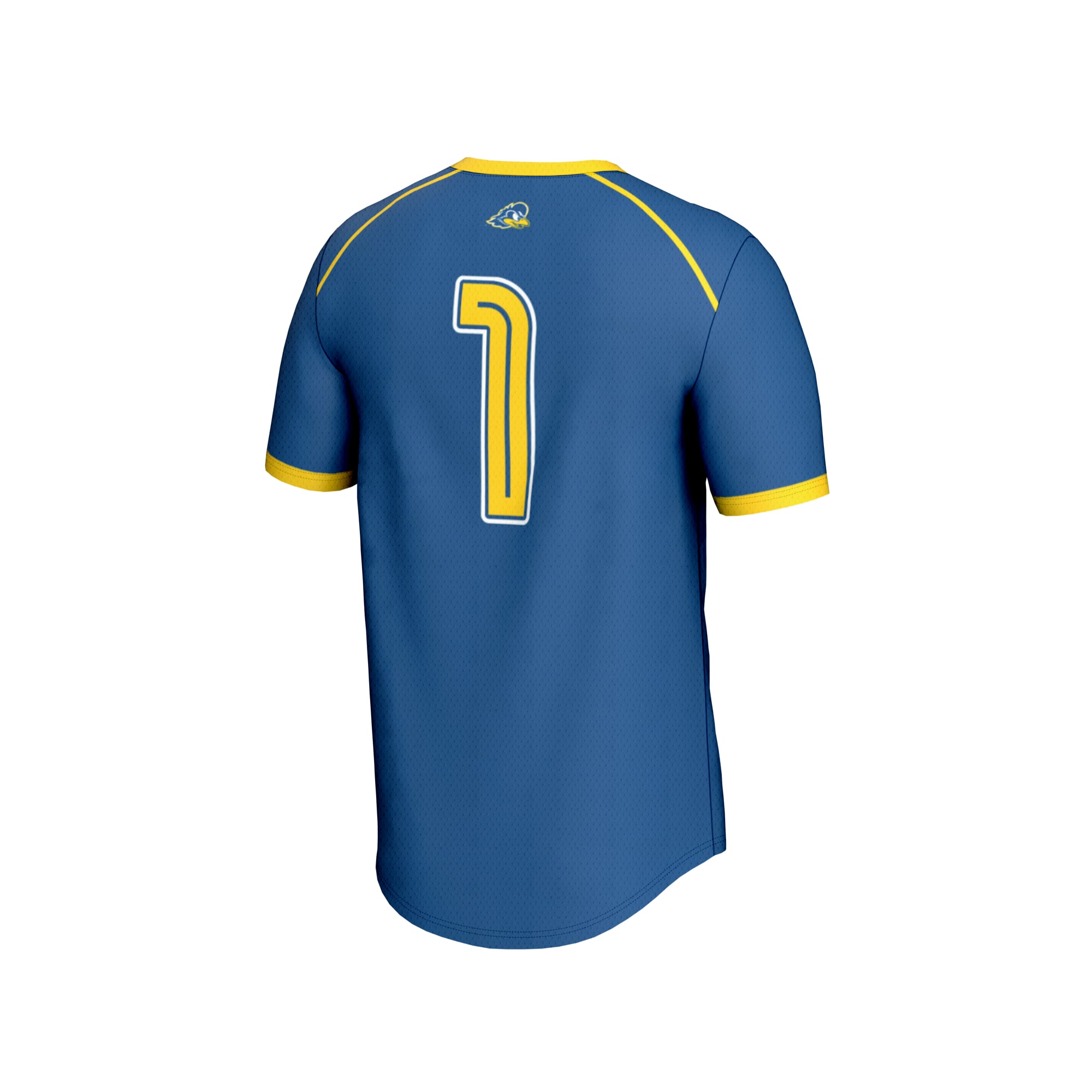 Lacrosse Fashion Delaware Fightin' Blue Hens Game Jersey No.1 Blue NCAA College Lacrosse Fan Wear Lacrosse Fashion