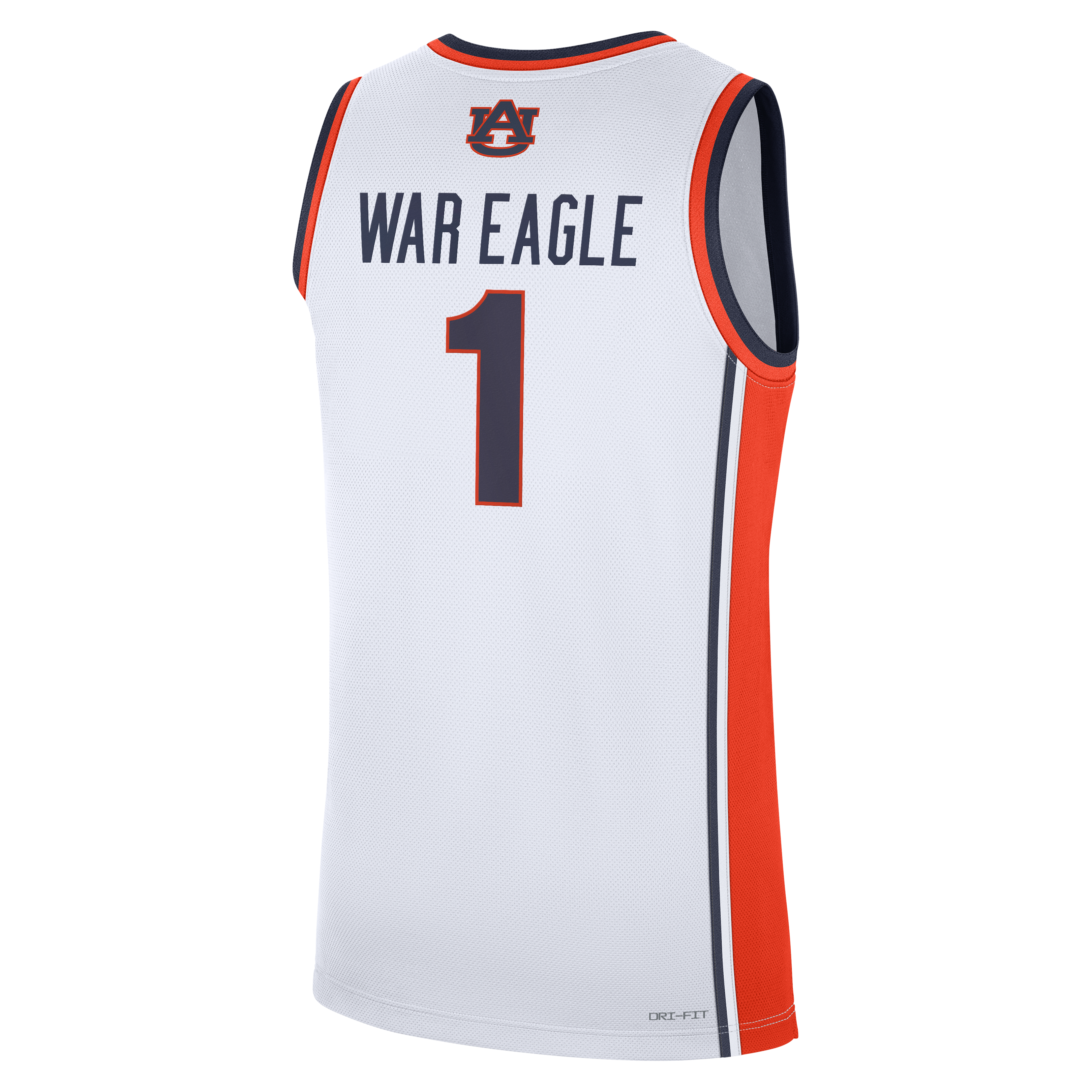War Eagle Basketball Auburn Tigers Replica Jersey No.1 White NCAA College Basketball Fan Wear