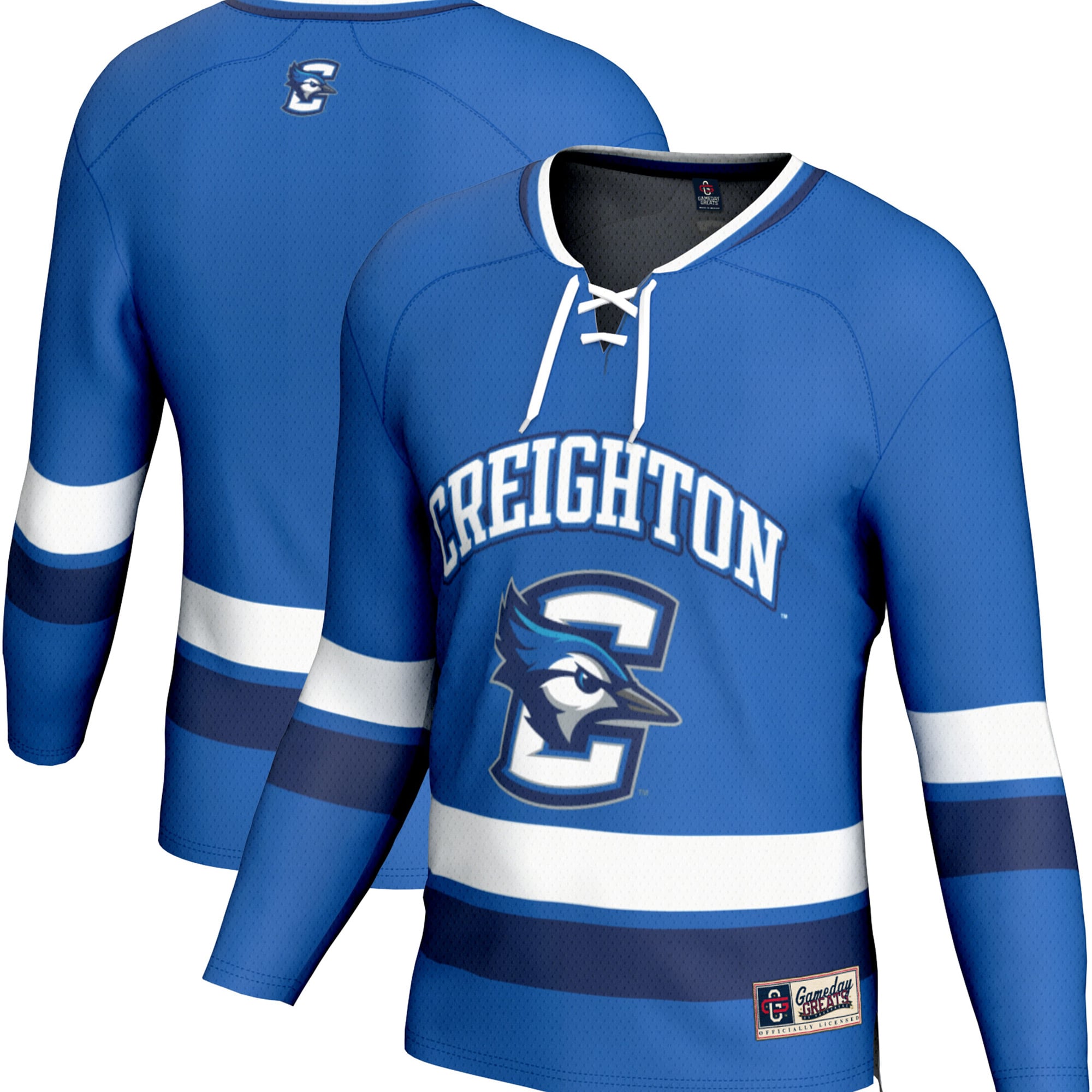 Spirit Hockey Creighton Bluejays Game Jersey Blue NCAA College Hockey Fan Wear