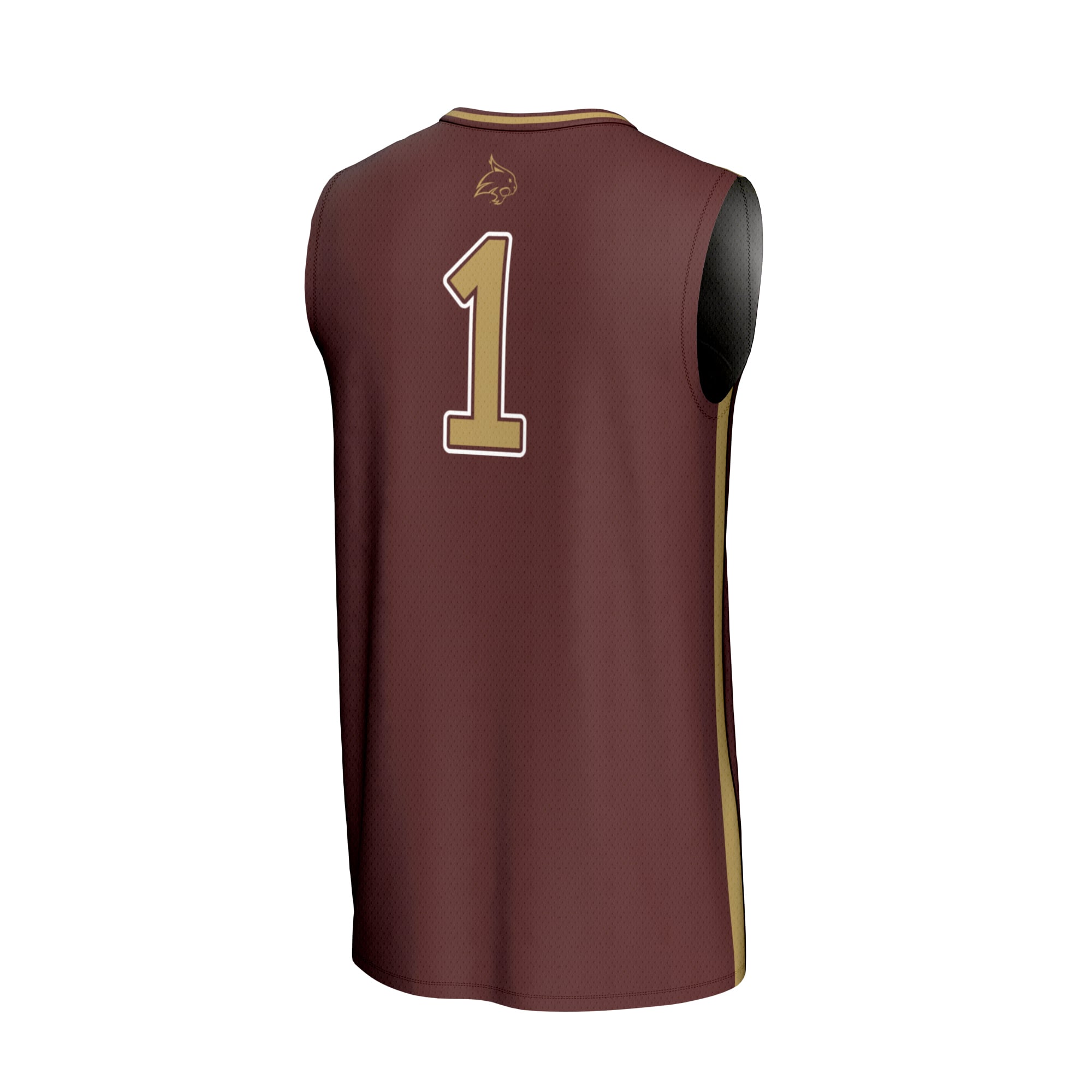 Basketball Fashion Texas State Bobcats Game Jersey No.1 Maroon NCAA College Basketball Fan Wear Basketball Fashion