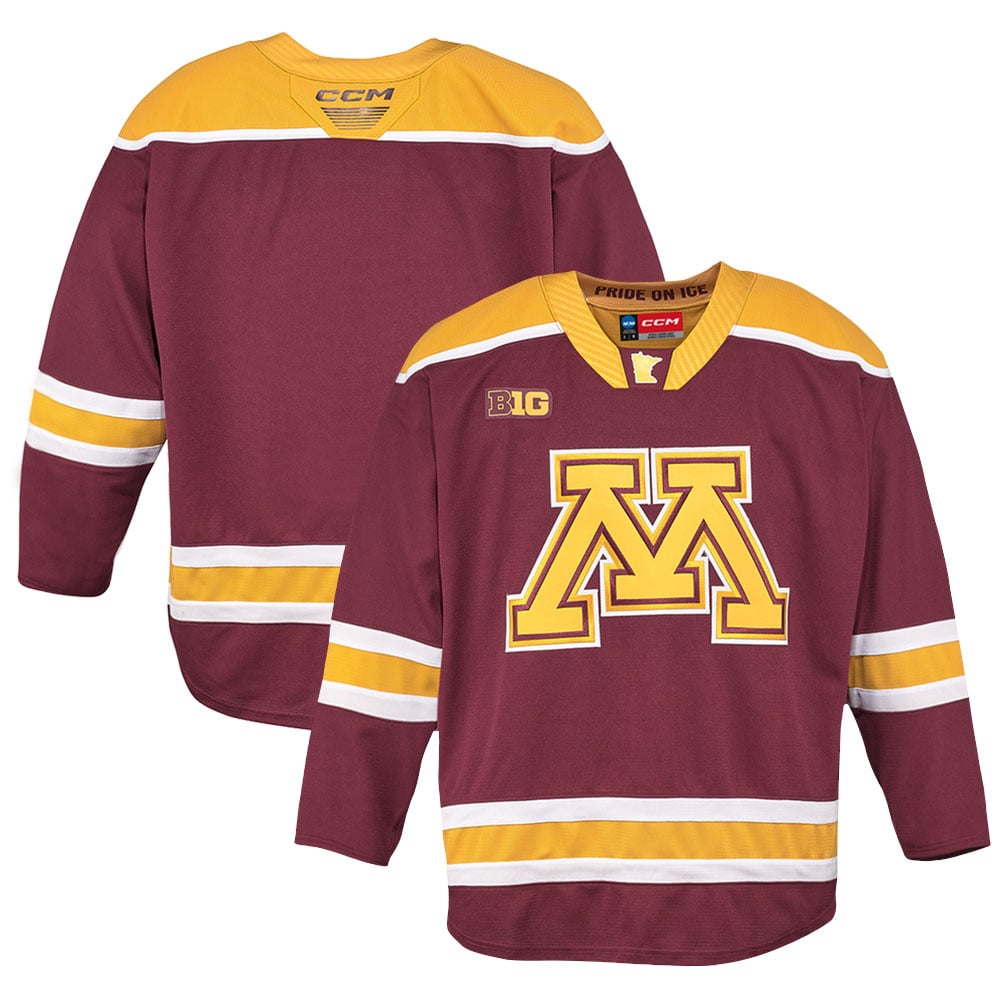 Maroon Hockey Minnesota Golden Gophers Replica Jersey Maroon NCAA College Hockey Fan Wear Maroon Hockey