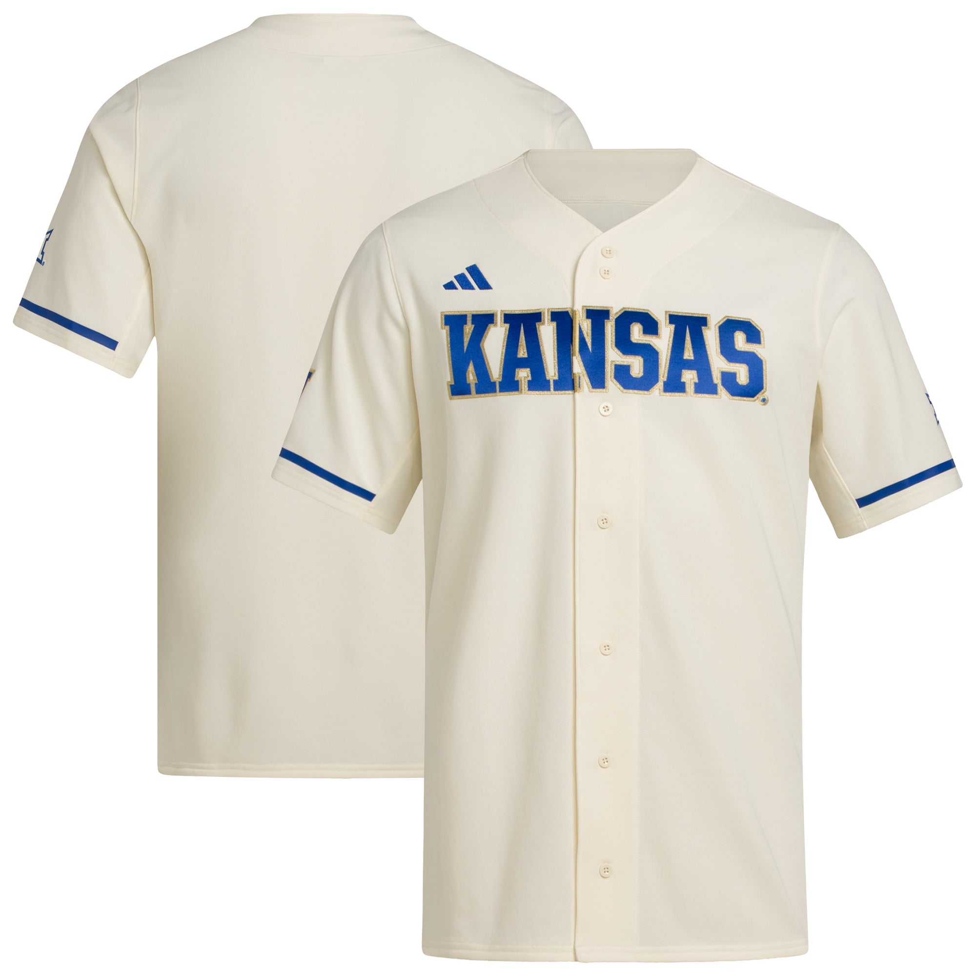 Baseball Kansas Jayhawks Replica Jersey Cream NCAA College Baseball Fan Wear Baseball