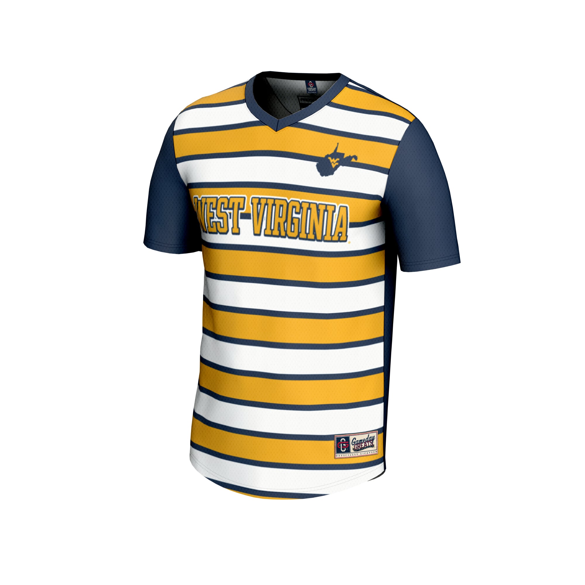 Soccer Fashion West Virginia Mountaineers Game Jersey No.67 Navy NCAA College Soccer Fan Wear Soccer Fashion