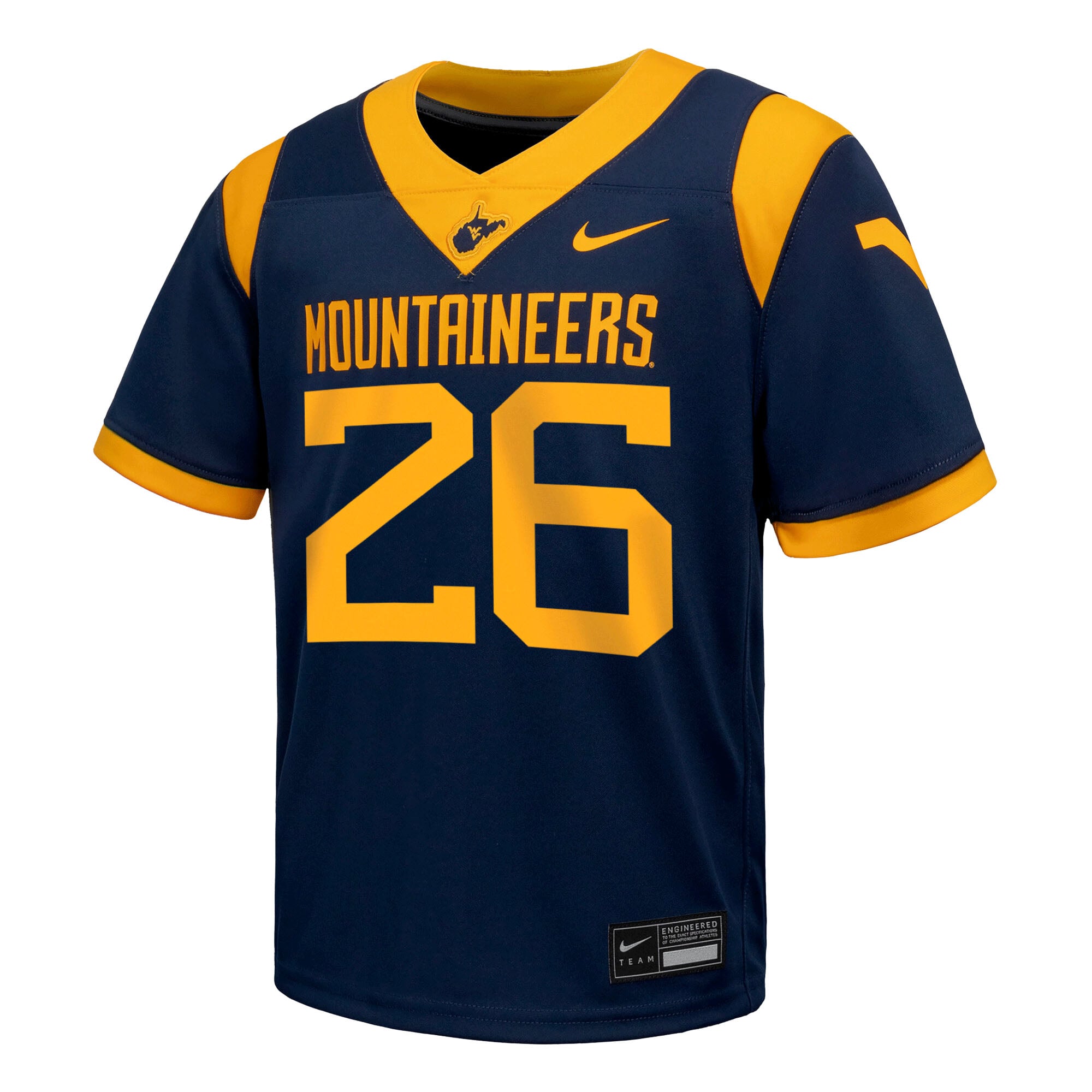 West Virginia Mountaineers Replica Jersey Navy NCAA College Football Fan Wear