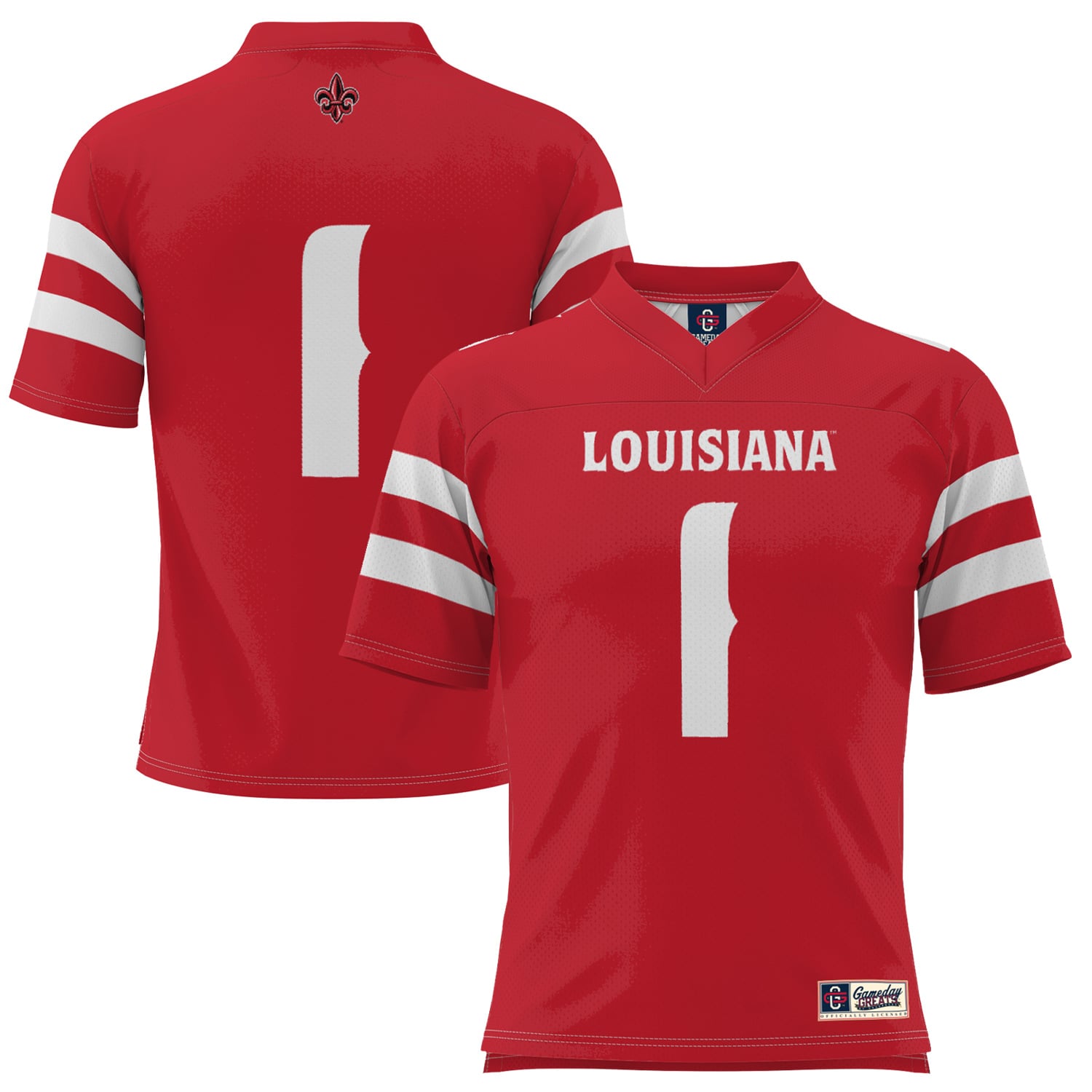 Louisiana Ragin' Cajuns Game Jersey No.1 Red NCAA College Football Fan Wear No.1