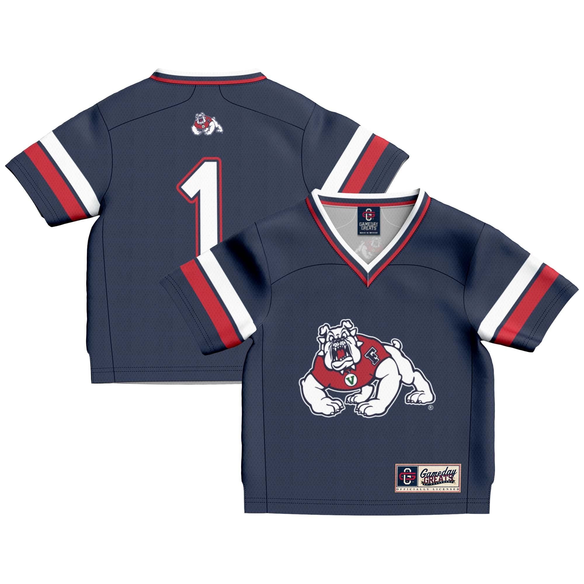 Fresno State Bulldogs Jersey No.1 Navy NCAA College Football Fan Wear No.1