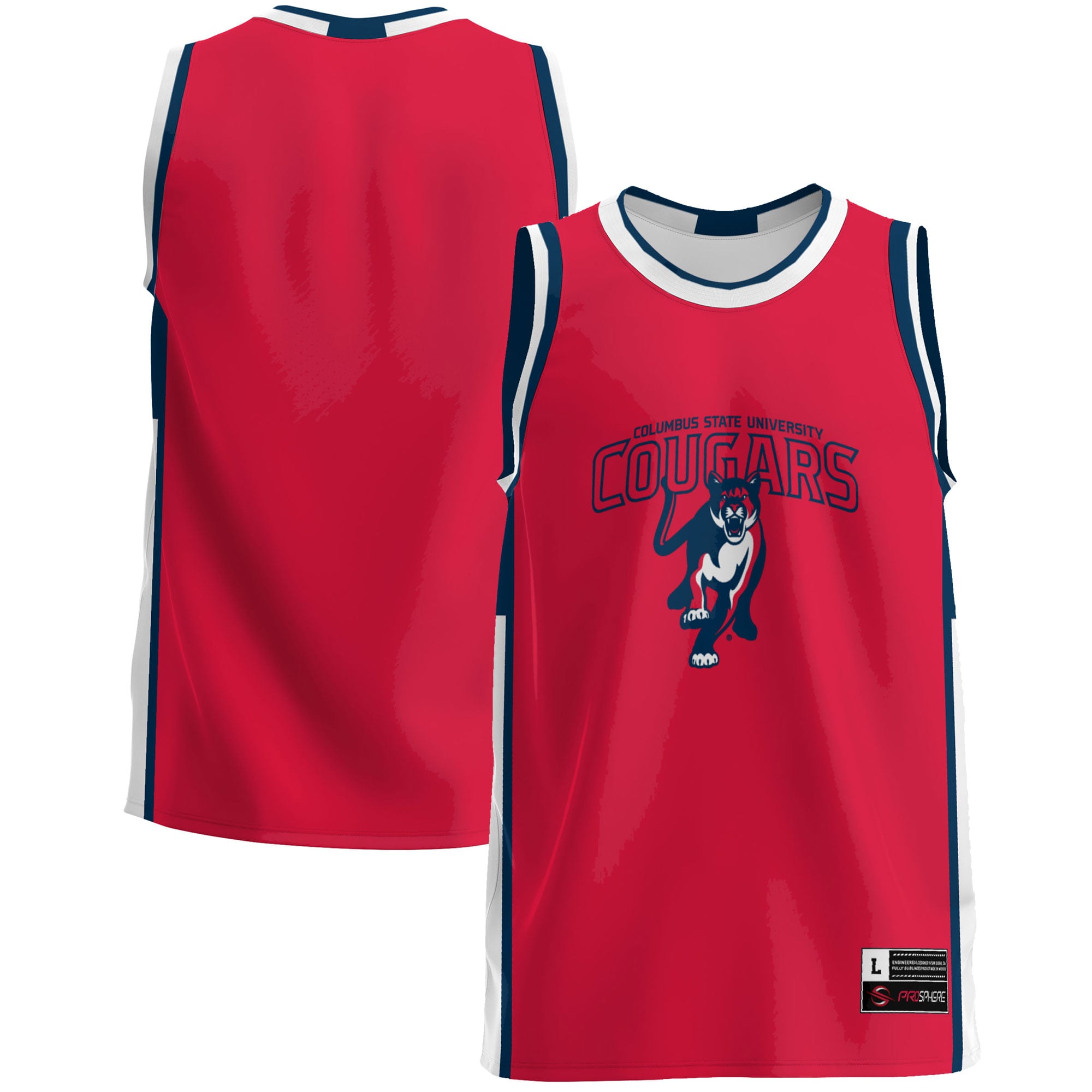 Columbus State Cougars Jersey Blue NCAA College Basketball Fan Wear