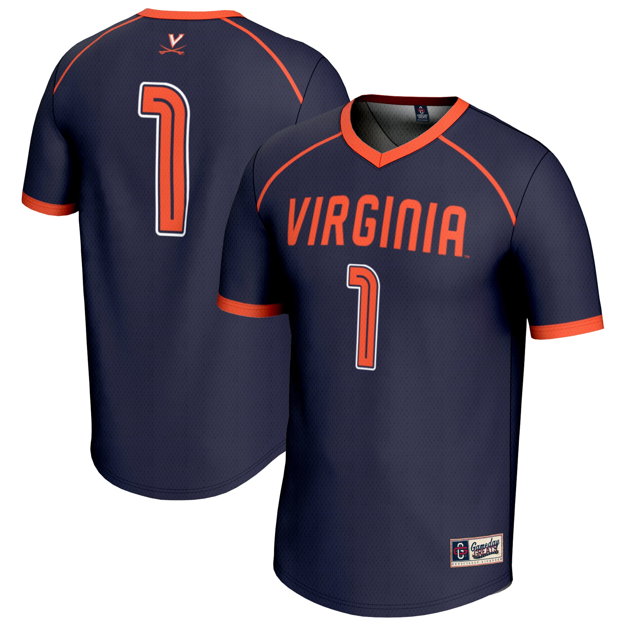 Fashion Lacrosse Virginia Cavaliers Jersey No.1 Navy NCAA College Lacrosse Fan Wear