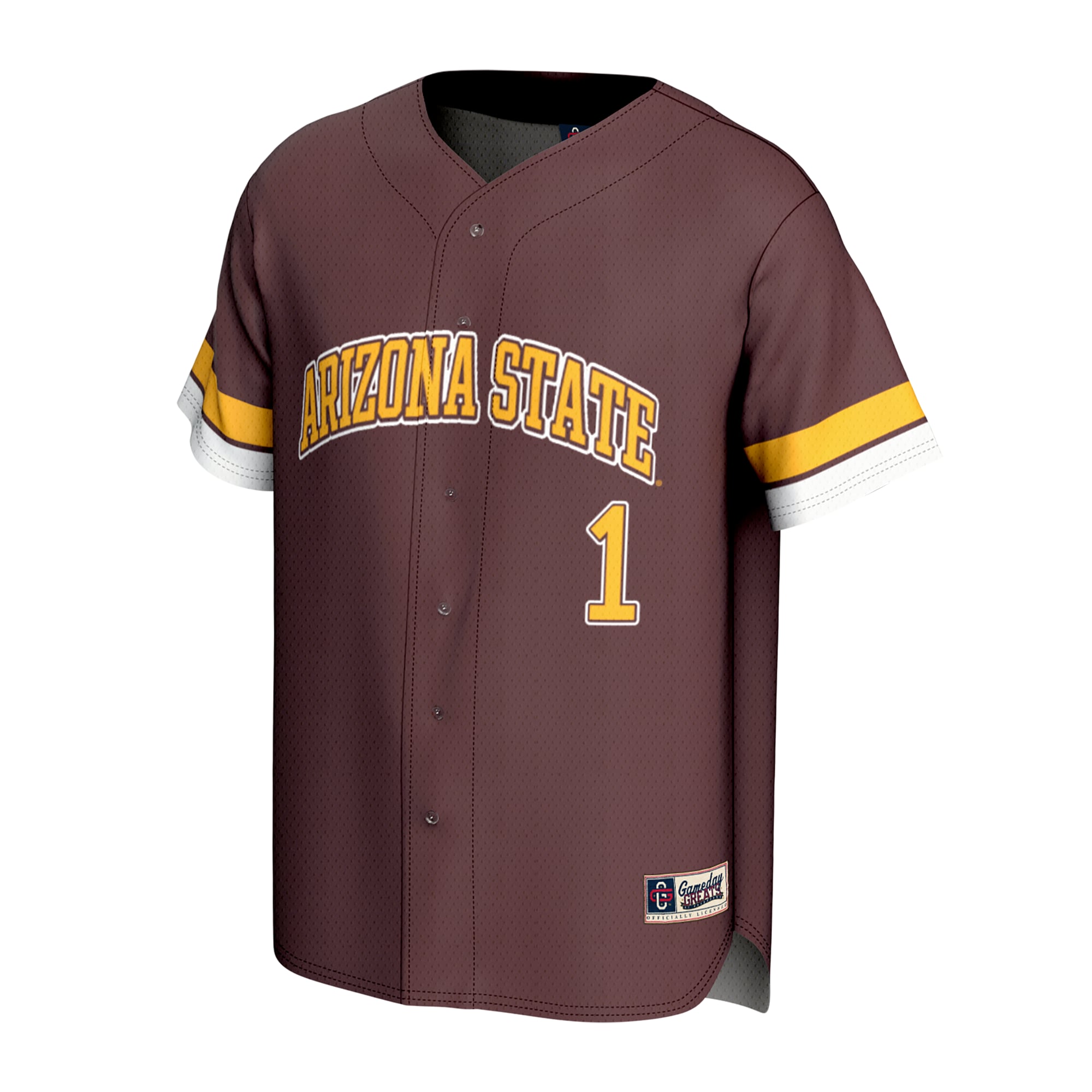 Maroon Collegiate Baseball Arizona State Sun Devils Game Jersey Maroon NCAA College Baseball Fan Wear