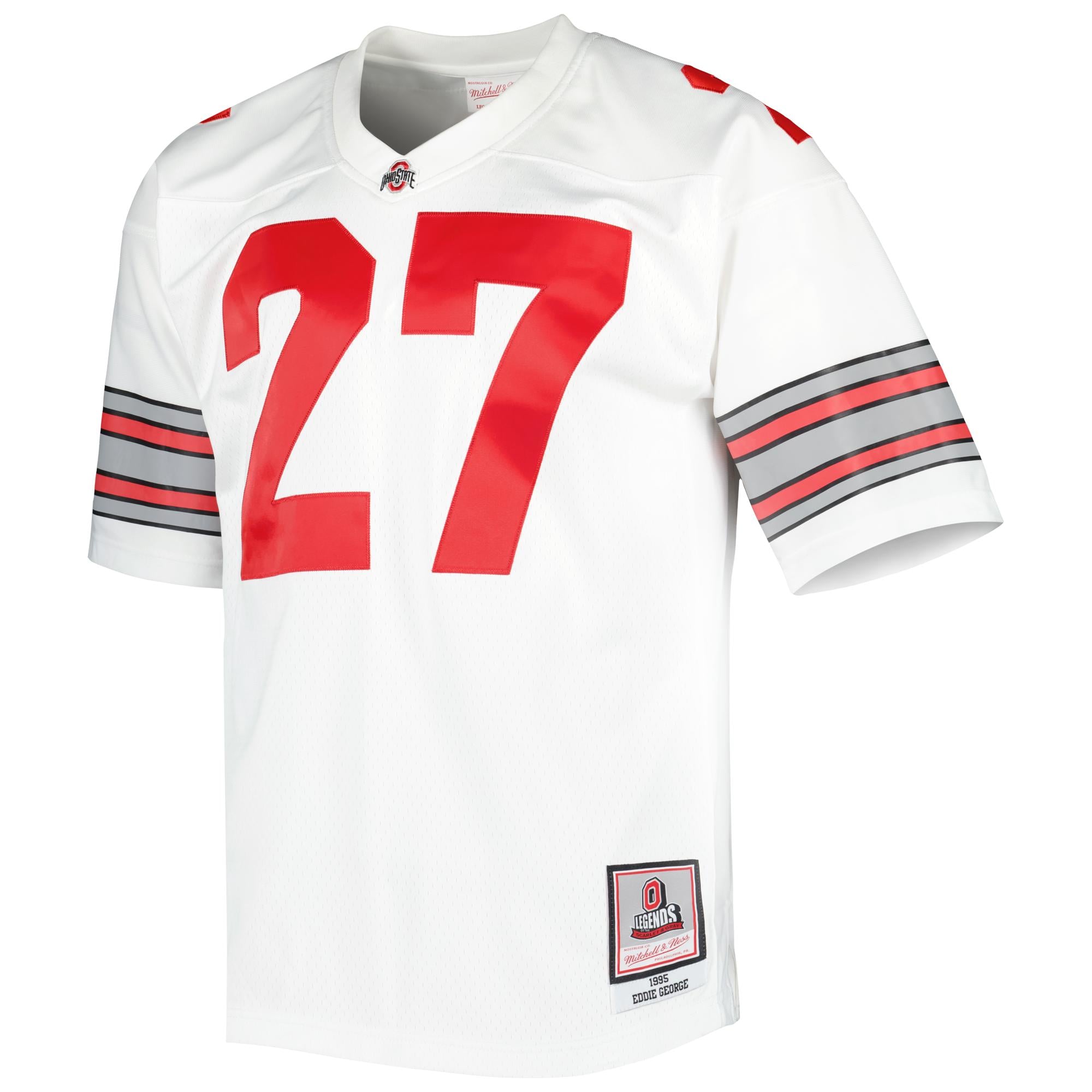 Mitchell Ness Eddie Ohio State Buckeyes Jersey White NCAA College Football Fan Wear