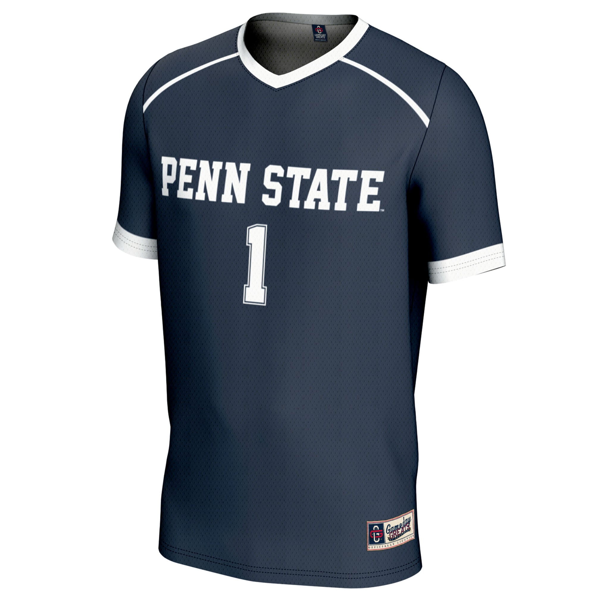 Lacrosse Fashion Penn State Nittany Lions Game Jersey No.1 Navy NCAA College Lacrosse Fan Wear Lacrosse Fashion