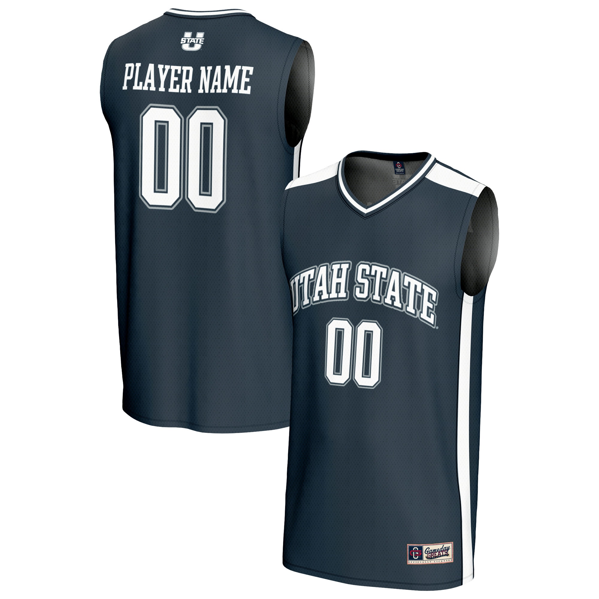 NIL Pick- Basketball Utah State Aggies Player Jersey Navy NCAA College Basketball Fan Wear