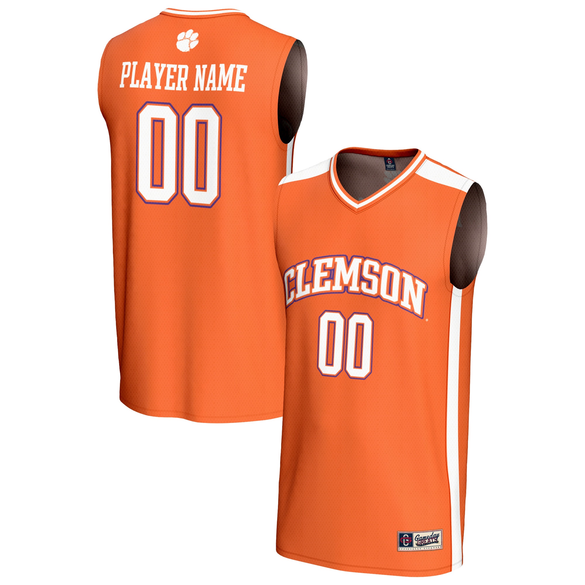 NIL Pick- Basketball Clemson Tigers Player Jersey Orange NCAA College Basketball Fan Wear