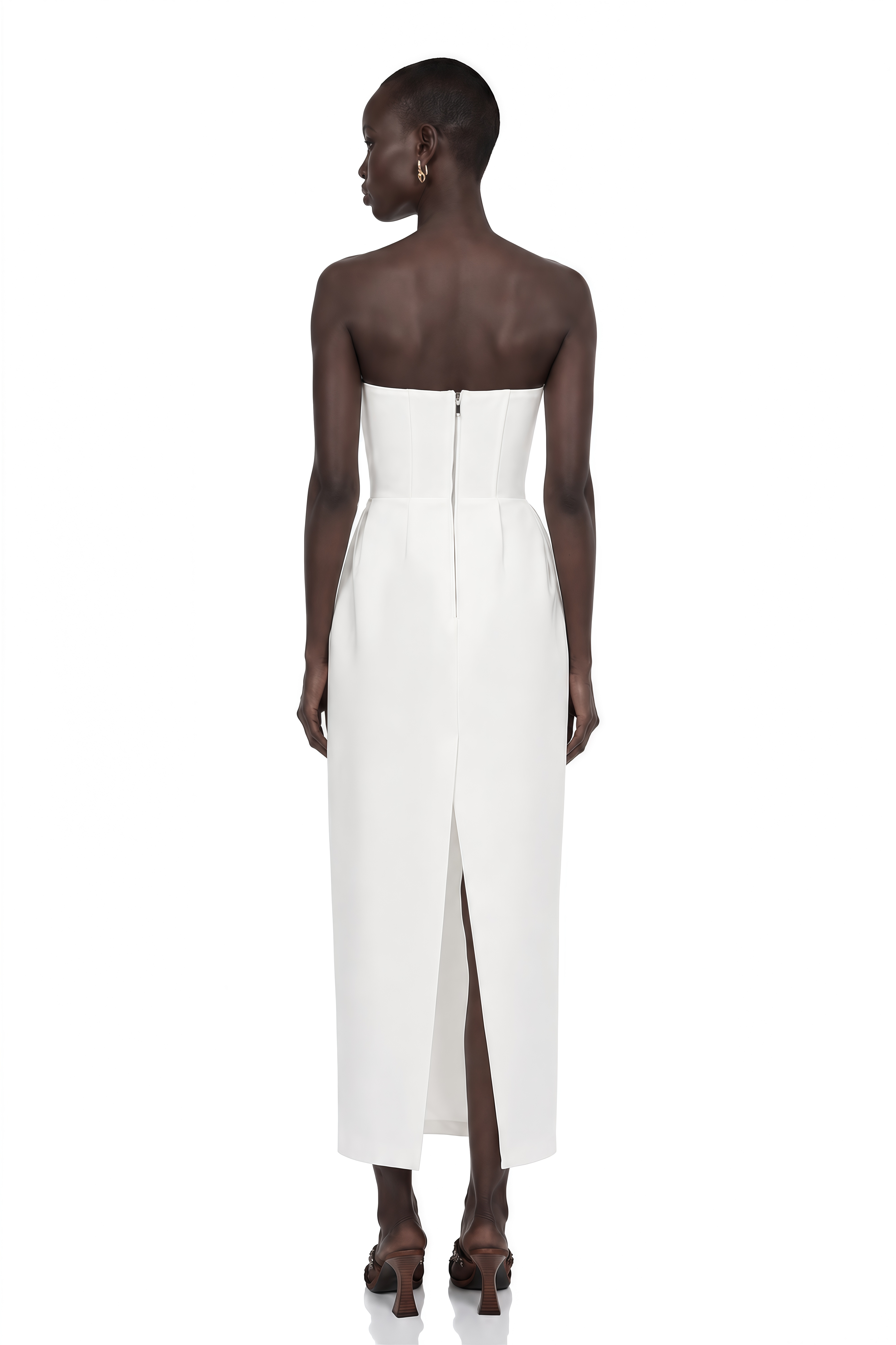 Zadie White Maxi Dress with 3D Petals