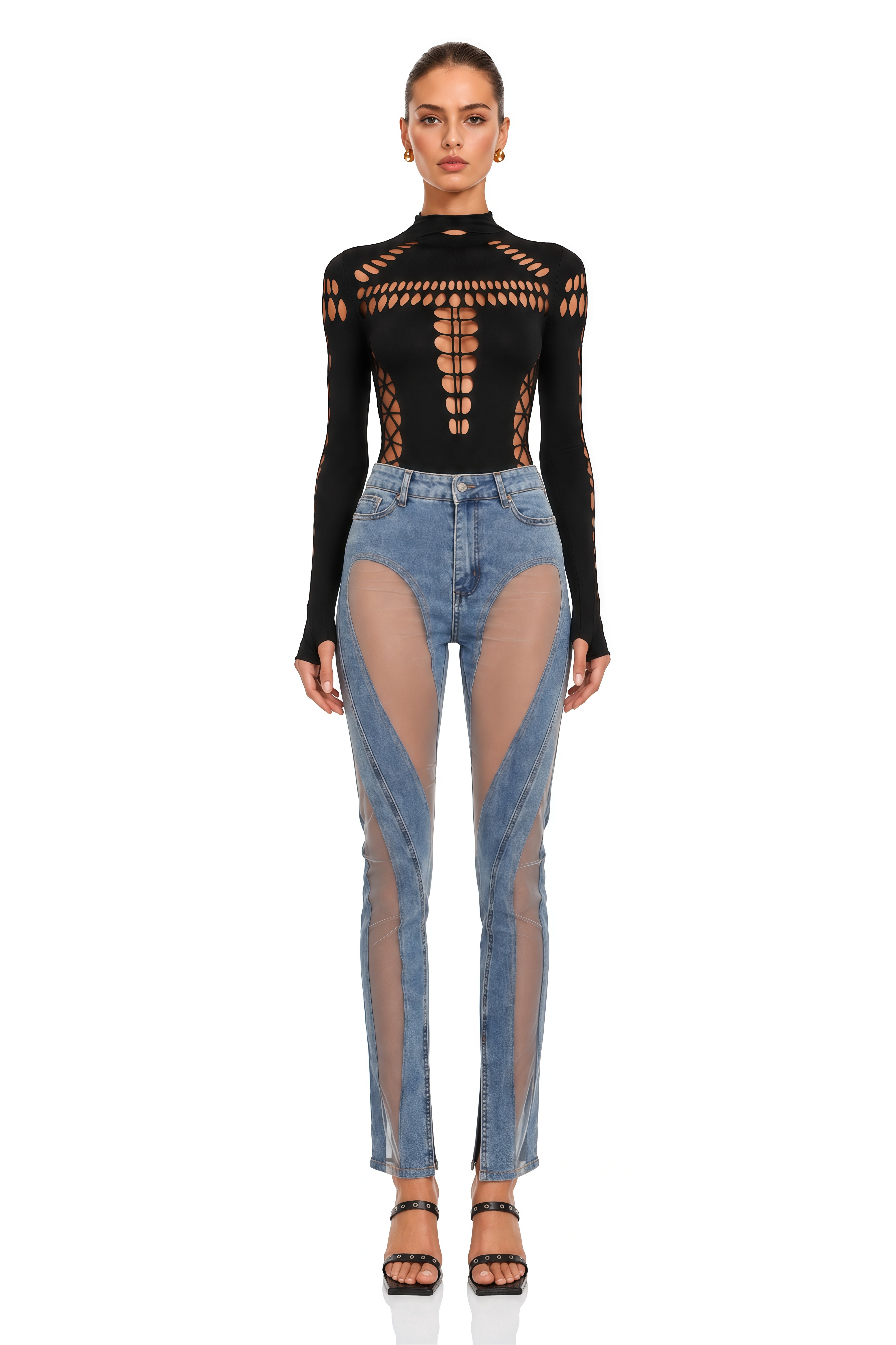 Capriana Long-Sleeve Cutout Bodysuit