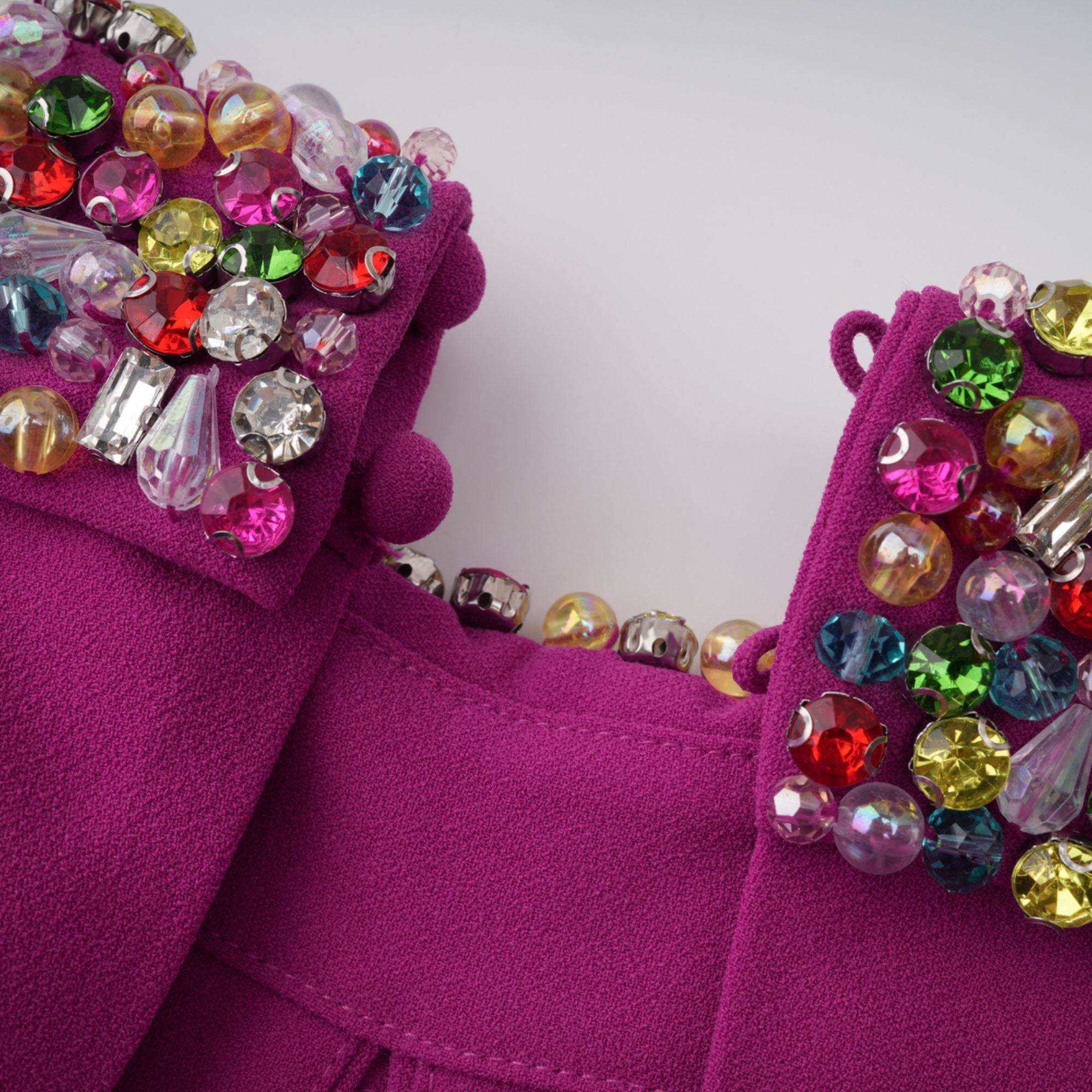 Majestueuse Fuchsia Keyhole-Detail Mermaid Gown