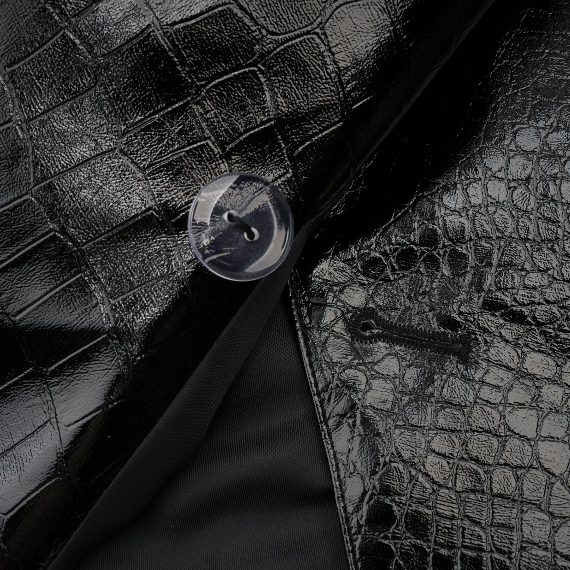 Élodie Black Cinched-Waist Leather Jacket