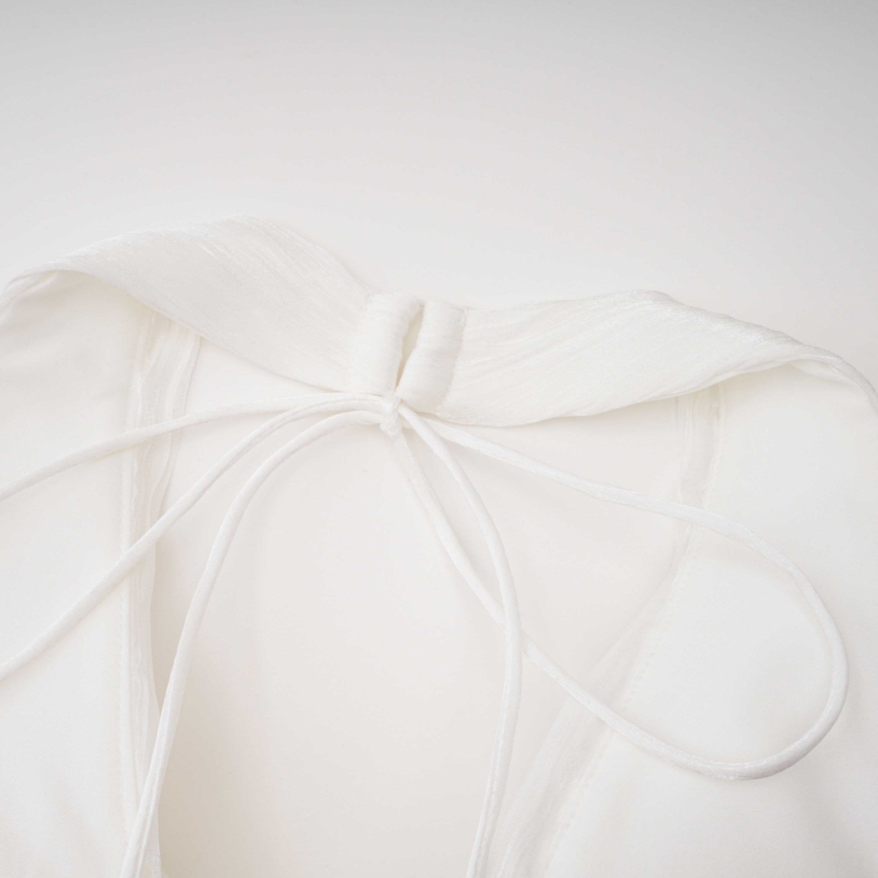 Maren Ivory Halterneck Ruched Top & Skirt Set