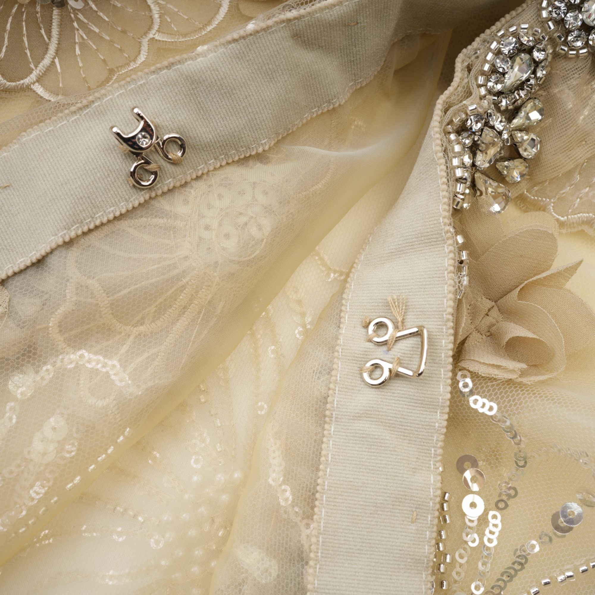 Liane Semi-Sheer Flower Beaded Organza Light Luxury Jacket