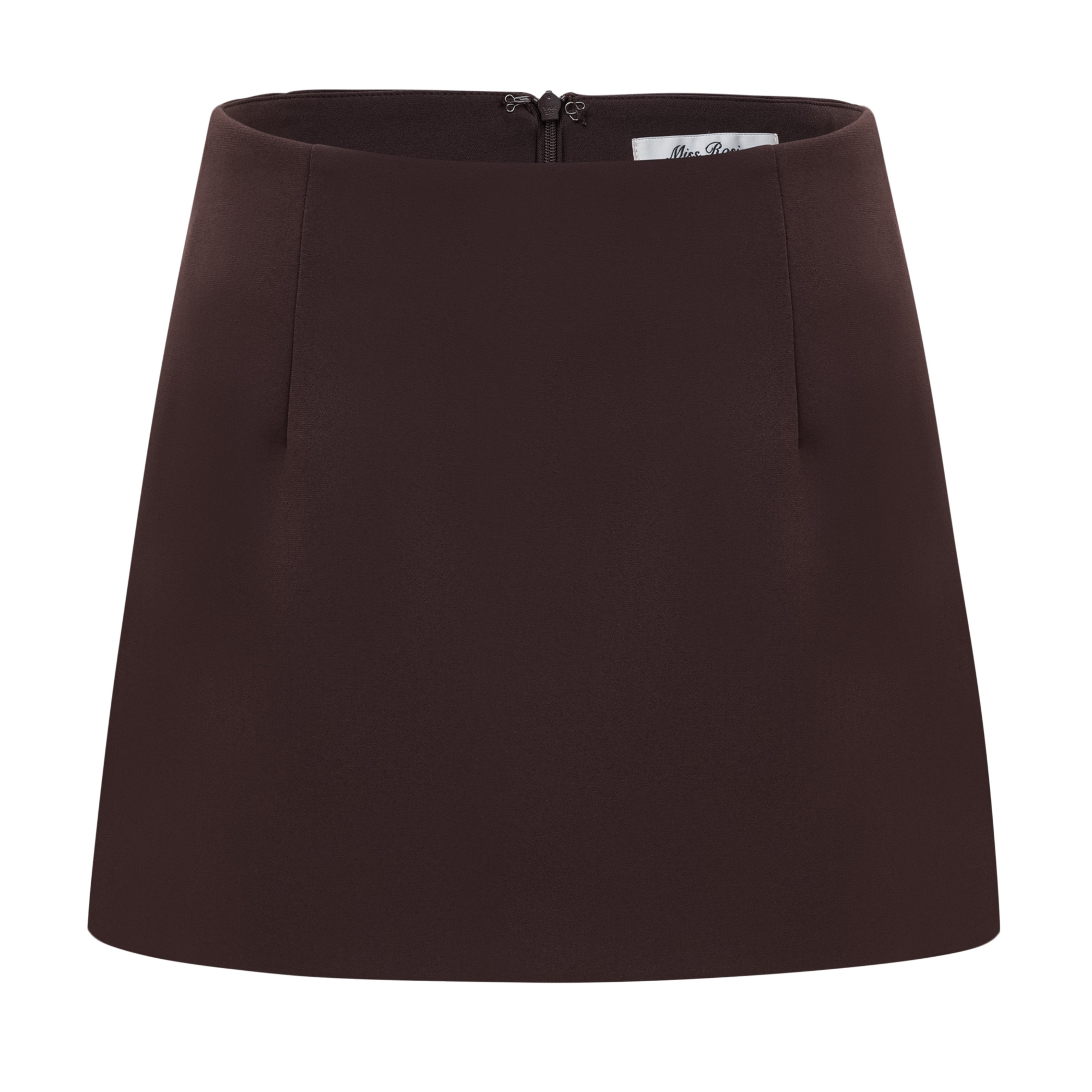 Sienna Brown Blazer & Skirt Set with Lace Panels