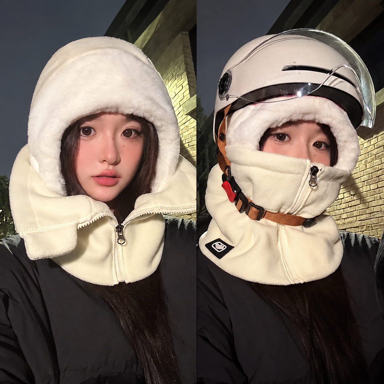 Unisex Zip-Front Hood with Neck Coverage; supplier advertising cleaned with AI assistance.