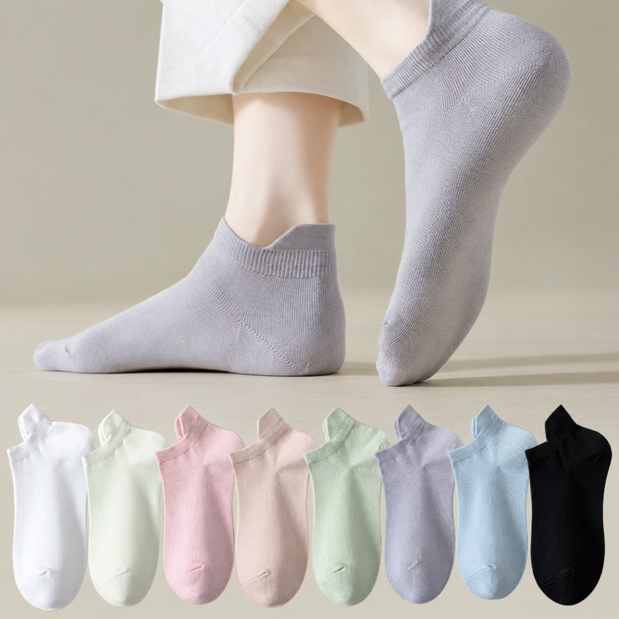 Women's Low-Cut Ankle Socks; supplier advertising cleaned with AI assistance.