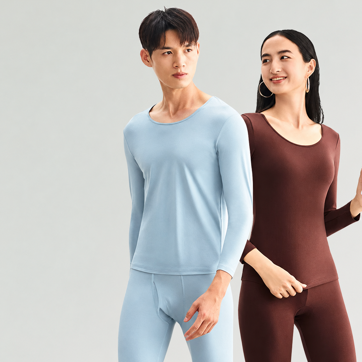 Long-Sleeve Round-Neck Base-Layer Set; supplier advertising cleaned with AI assistance.