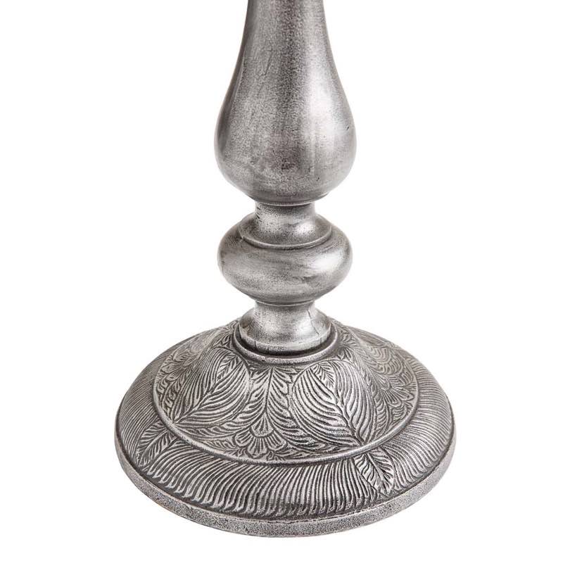 Elegant Aluminum Birdbath with Etched Floral Design