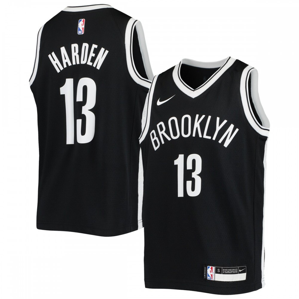 Brooklyn Nets Icon Edition Black Youth Basketball Jersey
