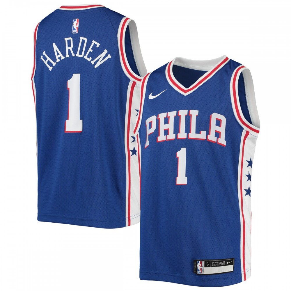 2021/22 Philadelphia 76ers Icon Edition Royal Youth Jersey