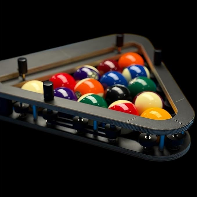 Professional Billiard Rack System, Heavy Duty Solid Wood 8-Ball Triangle Pool Ball Racks, Precision-Engineered Adjustable Billiards Accessories (8-Ball-1 Set)-Aylmersport