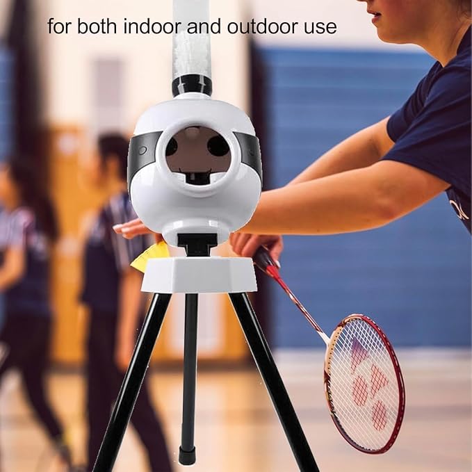 Automatic Badminton Serving Machine, Indoor & Outdoor Shuttlecock Launcher, Portable Badminton Training Feeder Machine For Backyard, Park And Lawn Practice-Aylmersport