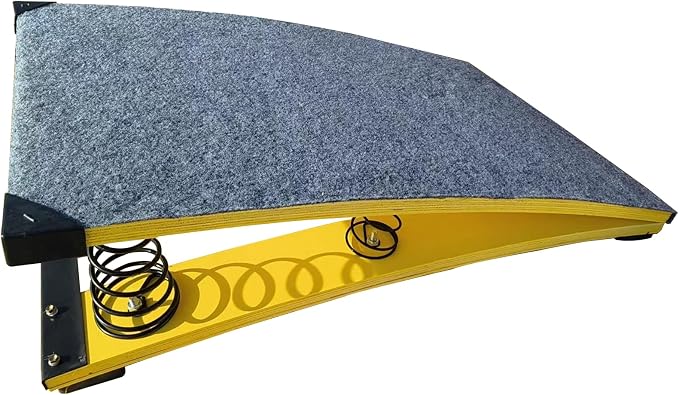 Gymnastics Springboard for Kids Vaulting Training Fitness Playing, Portable Curved Spring Board, Hard Wood Practice Equipment, Elastic Board for Home Room Athletics Training-Aylmersport
