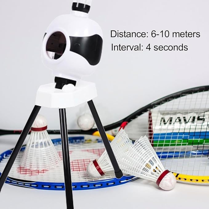 Automatic Badminton Serving Machine, Indoor & Outdoor Shuttlecock Launcher, Portable Badminton Training Feeder Machine For Backyard, Park And Lawn Practice-Aylmersport
