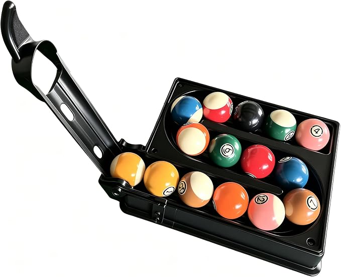 Billiards & Snooker Training Rack, Billiards Training Aids, Pool Ball Alignment Tool for Consistent Practice, Holds 15 Balls, Billiard Training Tools & Device, Portable ABS Pool Practice Rack-Aylmersport
