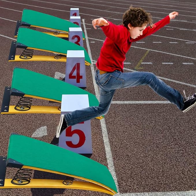 Gymnastics Springboard for Kids Vaulting Training Fitness Playing, Portable Curved Spring Board, Hard Wood Practice Equipment, Elastic Board for Home Room Athletics Training-Aylmersport