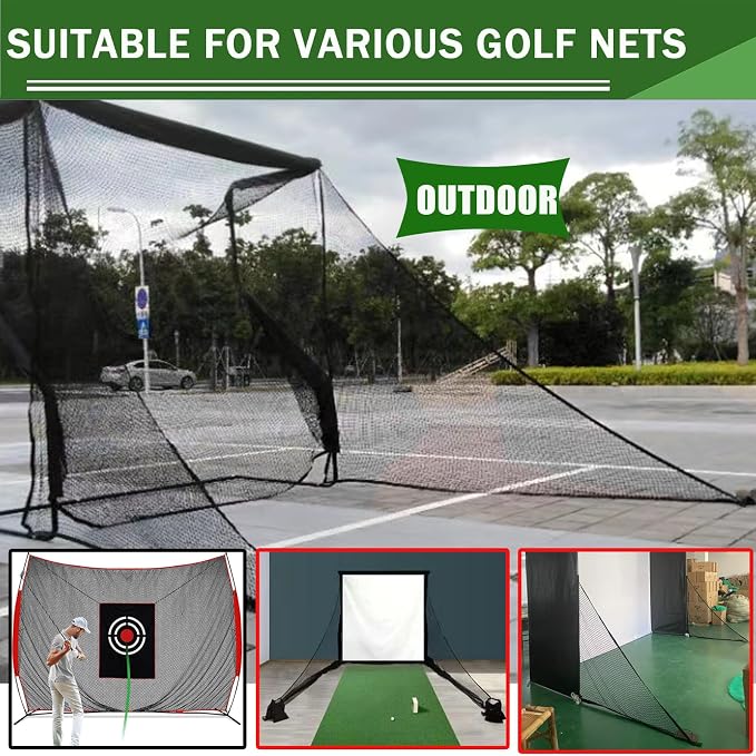 2PCS 7FT Height Shank Net Golf with Two Sandbags for Golf Hitting Nets Frame;Golf Practice Hitting Net Barrier Net for Golf, Baseball, Hockey, Soccer-Aylmersport