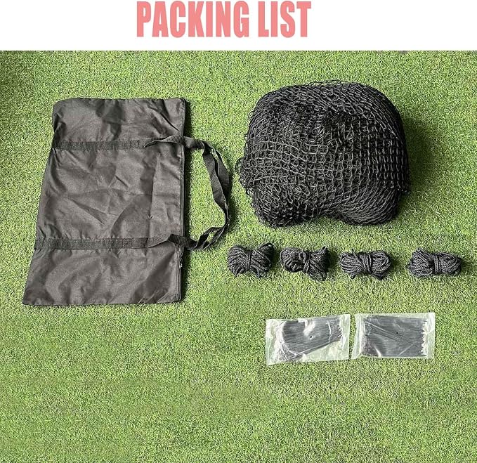 Golf Batting Cage Netting with Extra Striking Net 10 X 10 X 10ft Golf Cage Netting Practice Netting for Indoor Outdoor Backyard Practicing (Frame NOT Included)-Aylmersport