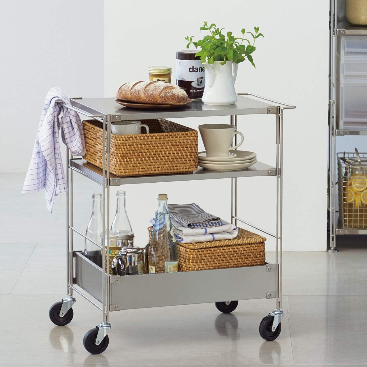Stackable Rectangular Rattan Storage Basket
