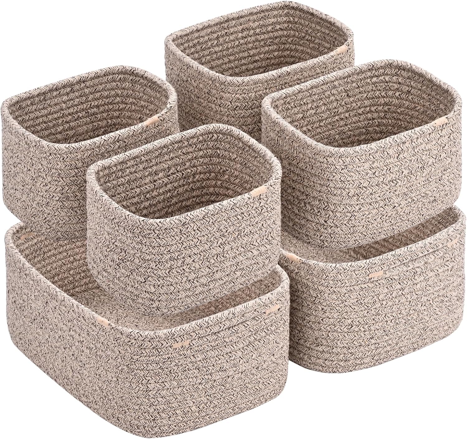 Cotton Rope Storage Baskets (Set of 6)