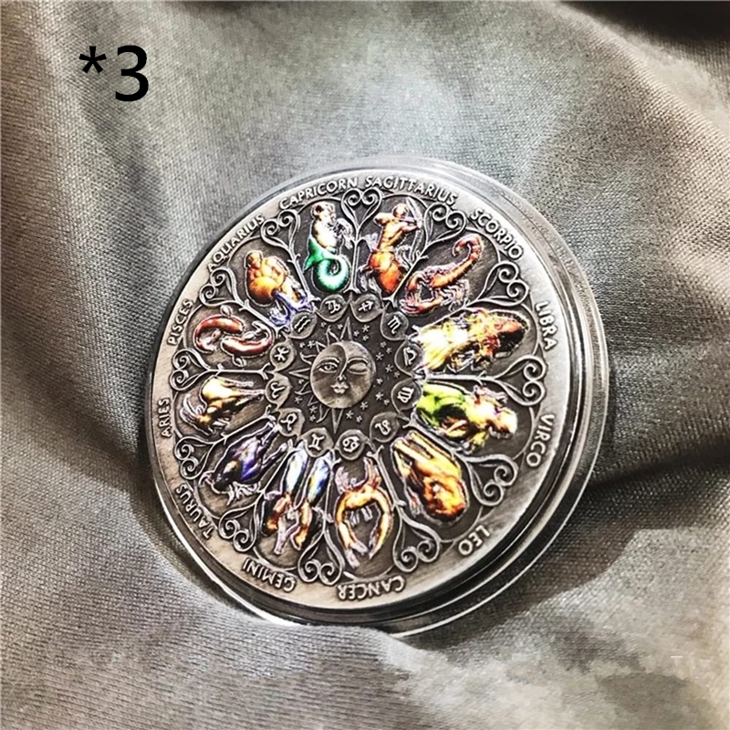 This unusual coin is dedicated to all zodiac signs — Twelve Constellations Colorful Lucky Coins